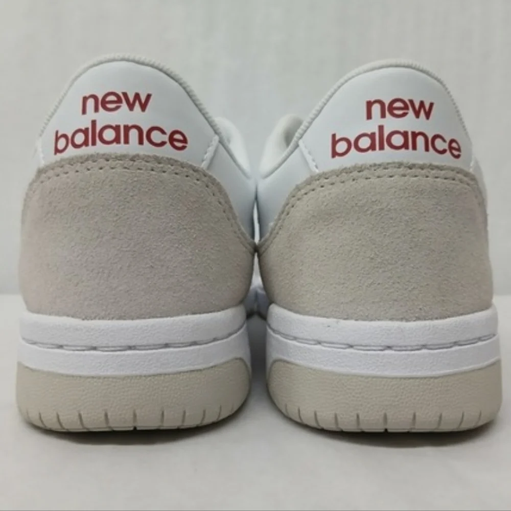 NWOT Unisex New Balance BB80 White and Red Athletic Shoes - Picture 6 of 8